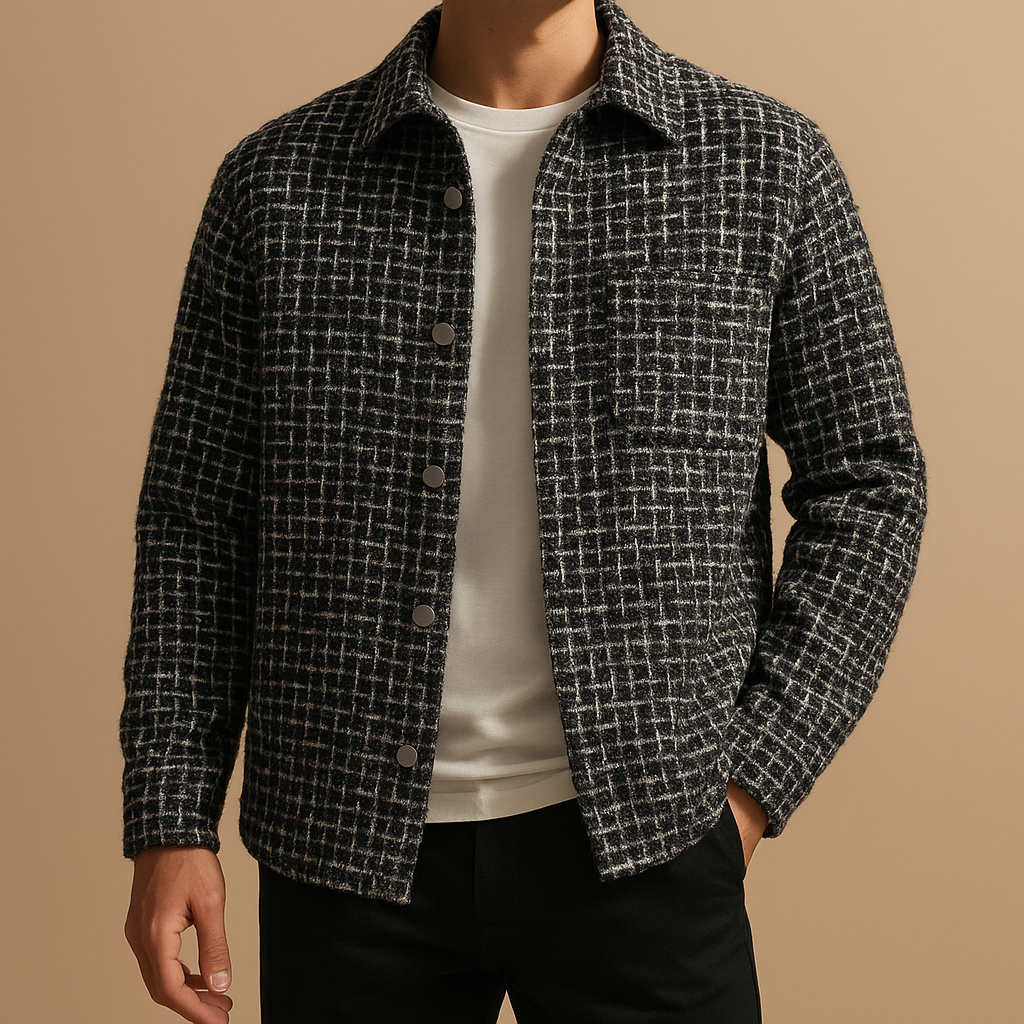 Houndstooth Tweed Jacket