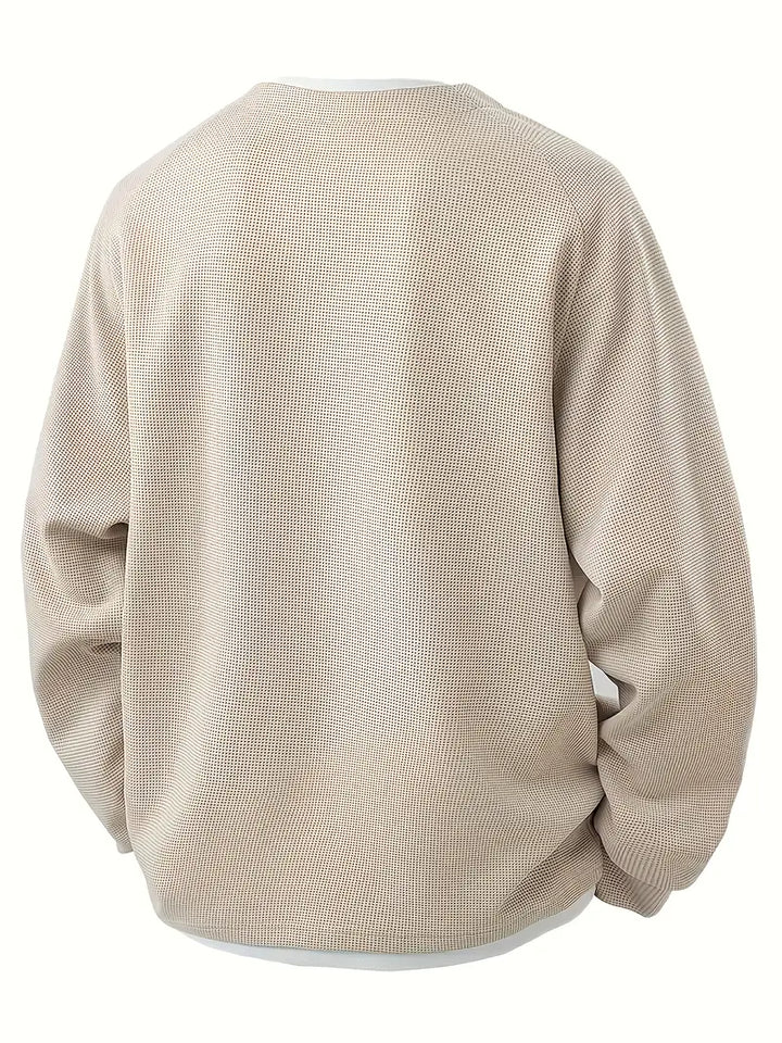 Aldous™ | Men’s Layered Waffle-Knit Long Sleeve