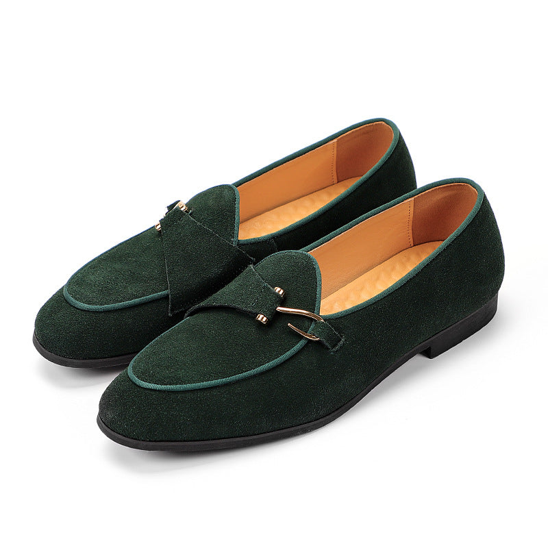 Alessandro Cortese™ | Suede Metal-Detail Loafers