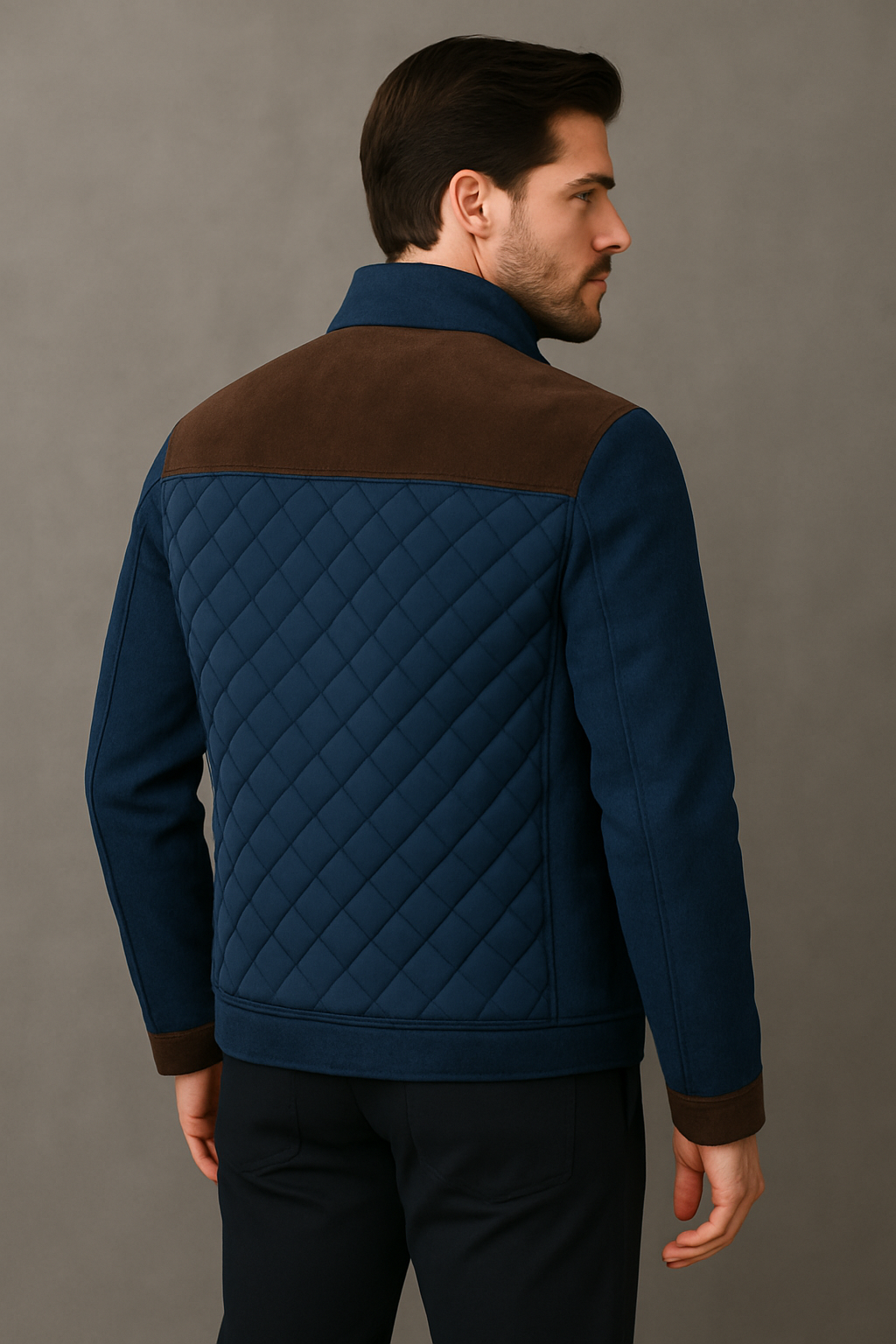 Mathias™ | Quilted Suede-Detail Jacket