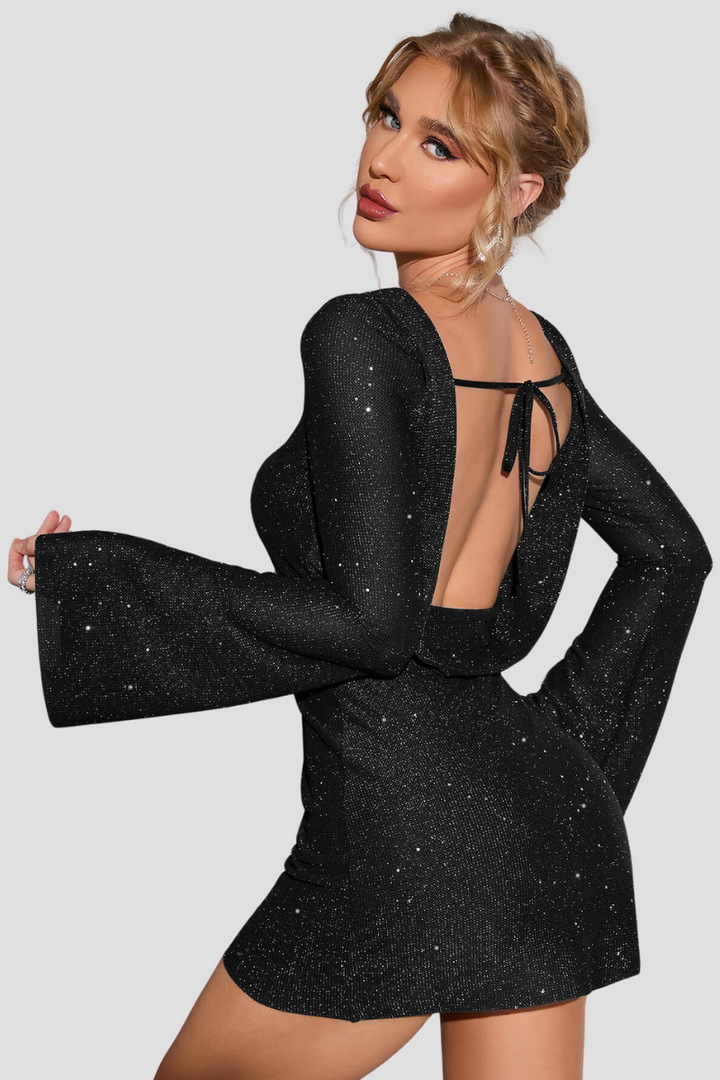 Victoria | Sparkling Open-Back Dress