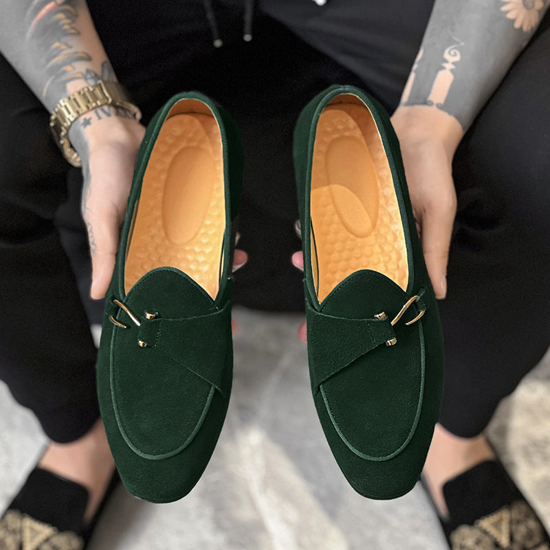 Alessandro Cortese™ | Suede Metal-Detail Loafers