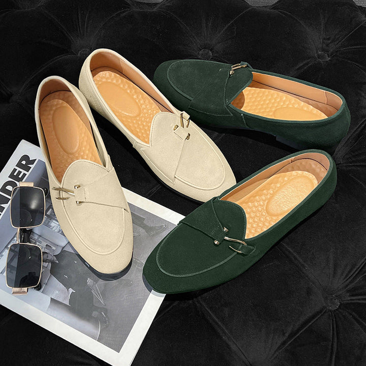 Alessandro Cortese™ | Suede Metal-Detail Loafers